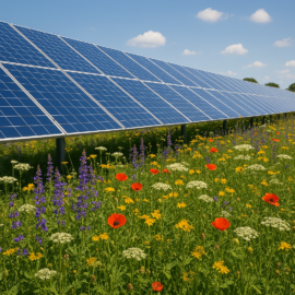 Blühende Wiesen und Photovoltaik-Freiflächenanlagen Blühende Wiesen und Photovoltaik-Freiflächenanlagen